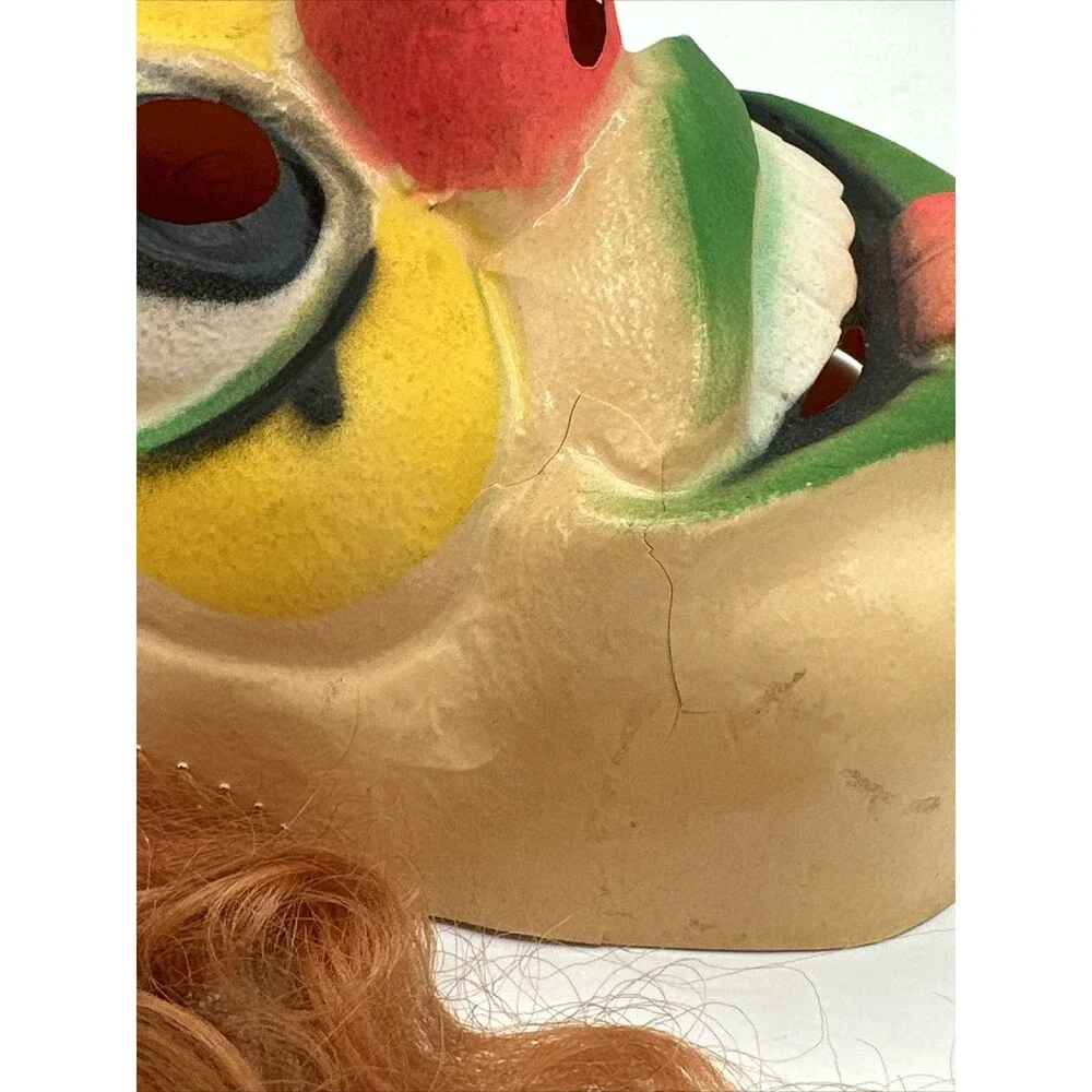 Vintage Mask Evil Clown Circus Halloween Costume Vacaform Bayshore Horror RARE